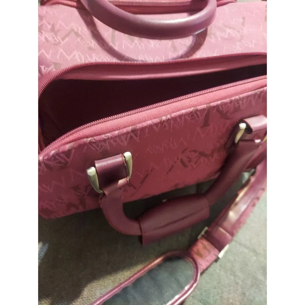 Vintage Mary Kay Travel Consultant Maroon Makeup Bag Tote Carry On Organizer